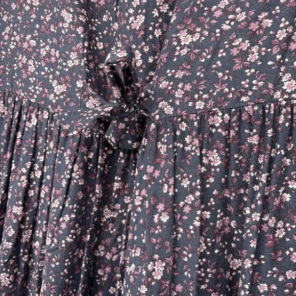 VTG Laura Ashley Lace Collar Tea Dress 4 Purple Prairie Romantic Coquette Ditsy - Picture 12 of 12